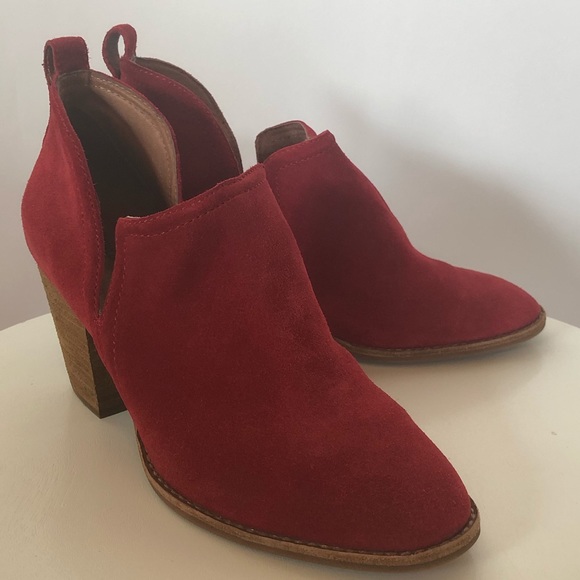 Jeffrey Campbell Shoes - JEFFERY CAMPBELL red suede booties size 9!! NWOT!